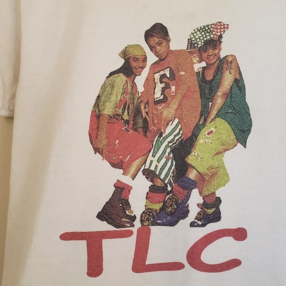 VINTAGE - TLC T shirt - R&B - small - OLD 90s - Picture 2 of 4